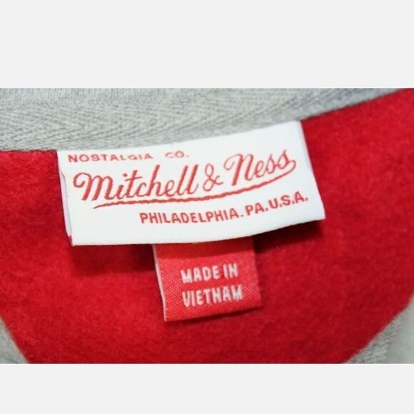 MITCHELL & NESS HOUSTON ROCKETS RED GRAY HOODED SW - Picture 9 of 12